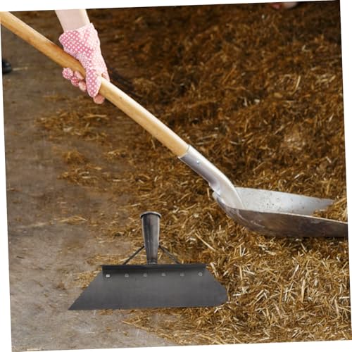 Manganese Steel Livestock Manure Scraper Shovel 32cm for Farm Cleaning, Heavy Duty Metal Excrement Removal Tool for Barns and Pasture Maintenance