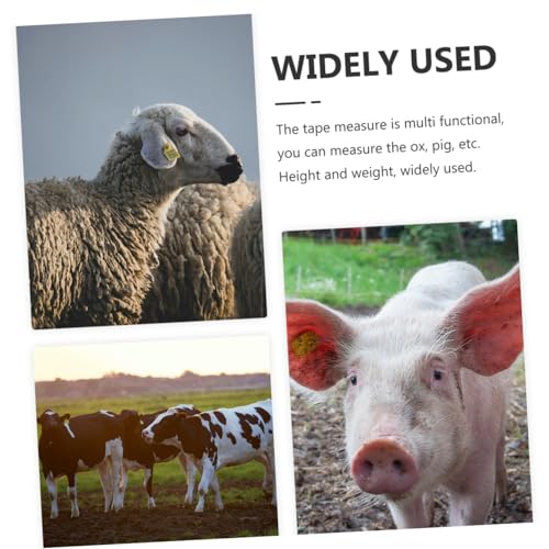 Cattle and Pig Weight Tape Measure 2.5m Animal Body Circumference Measuring Tape for Farm Livestock Including Goats and Horses Style