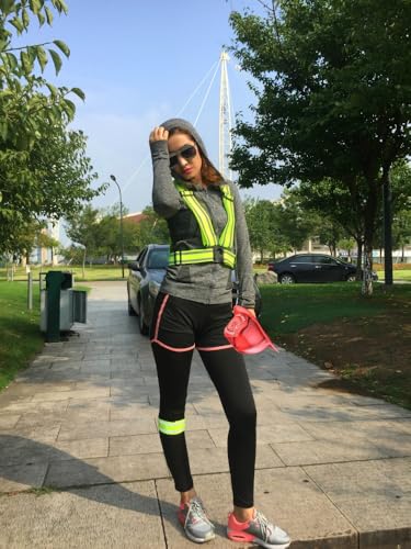 High Visibility Reflective Safety Vest | Lightweight,Adjustable & Elastic | Hi Vis Running Gear for Jogging,Walking,Cycling,Construction Workers,Motorcycle,Men,Women (1, YELLOW) | Adjustable Elastic Suspenders,Reflector Safety Vests Men Women,Hi Vis Vest