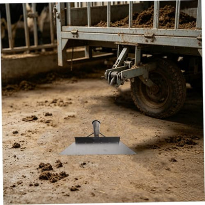 Abaodam Heavy Duty Manganese Steel Farm Dung Scraper Shovel 32cm for Barn Stall Cleaning and Poultry Manure Removal Tool