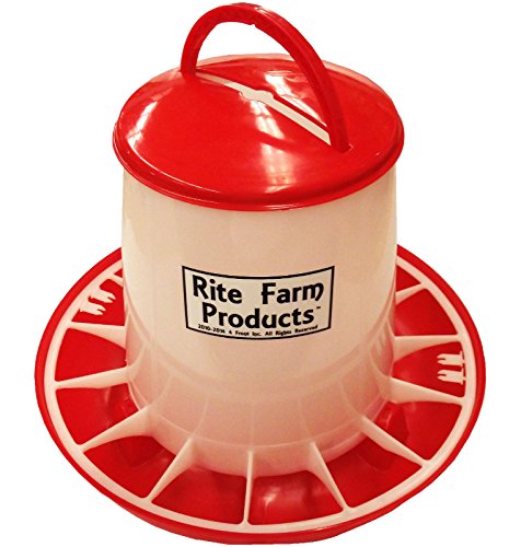Extra Large RITE FARM PRODUCTS HD 20 LB Chicken Feeder LID &Handle Poultry Chick