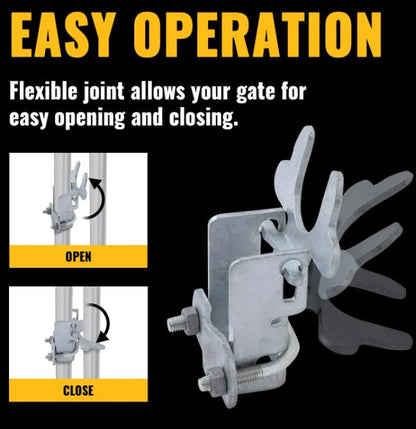 Kennel Gate Latch 1-3/8", Chain Link Fence Gate Butterfly Latch for Dog Kennels and Kennel Panels (1 Pcs) - size: 1 Piece