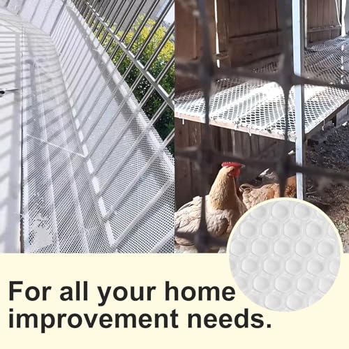 Plastic Wire Mesh Fence 16in x 33Ft Plastic Chicken Wire Mesh for Poultry, Dogs, Rabbit, Snake Barrier & Gardening Versatile Plastic Fencing (16in x 33Ft, White) - color: White, size: 16in x 33Ft
