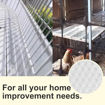 Plastic Wire Mesh Fence 16in x 33Ft Plastic Chicken Wire Mesh for Poultry, Dogs, Rabbit, Snake Barrier & Gardening Versatile Plastic Fencing (16in x 33Ft, White) - color: White, size: 16in x 33Ft