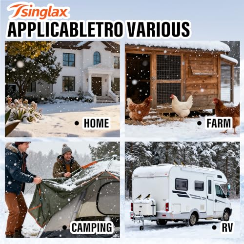 75FT Heated Water Hose for Rv,-45 ℉ Antifreeze Heated Drinking Garden Water Hose,Lead-Free & BPA-Free, Rv Freshwater Hoses with Fittings, Rv Accessories - size: 75FT