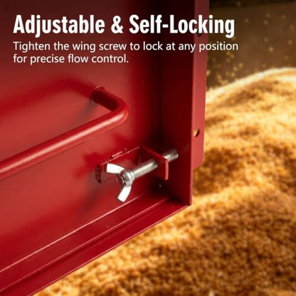 Heavy Duty Sliding Grain Gate,Sliding Gate,9 inch x 9 inch Farm Gate,Sliding Grain Gate for IBC Tote (red) - color: Red