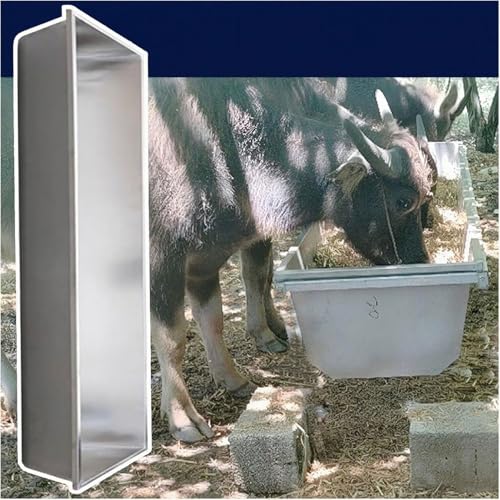 Heavy-Duty Stainless Steel Cattle Trough Pasture Feeding & Watering Trough for Sheep, Pigs, Cattle | Reinforced Edge Design, Non-Slip Surface, Easy-Clean Livestock Equipment(Cattle 75in/190cm) - size: Cattle 75in/190cm