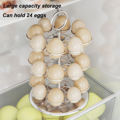 Egg Rack Dispenser, SUS304 Storage Display Stand Stainless Steel Steamer Rolling Egg Organizers and Storage Keeper