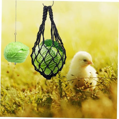 COLLBATH Chicken Hanging Wooden Foraging Playthings with Movable Hook and Lovely Appearance, Fun Chew for Home Decoration and Stress Relief