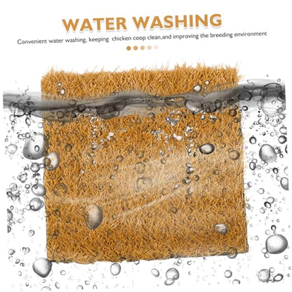 Yardwe 4pcs Reusable Nesting Pads for Chicken Coop Washable Artificial Grass Bedding Liners for Poultry Durable Hen Nest Mats for Comfortable Egg Laying Easy to Install Nesting Box
