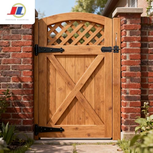 Gravity Gate Latch, Self-Locking Heavy Duty Black Gate Latches for Wooden Fences, Outdoor Vinyl Gate Lock, No-Sag Gate Hardware for Driveway, Garden, Yard & Farm - size: Gravity