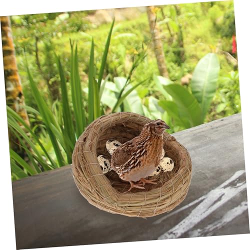 2pcs Chicken Nesting Boxes Straw Woven Bed Coop Pad for Hens Natural Pet House Laying Nest for Chicks
