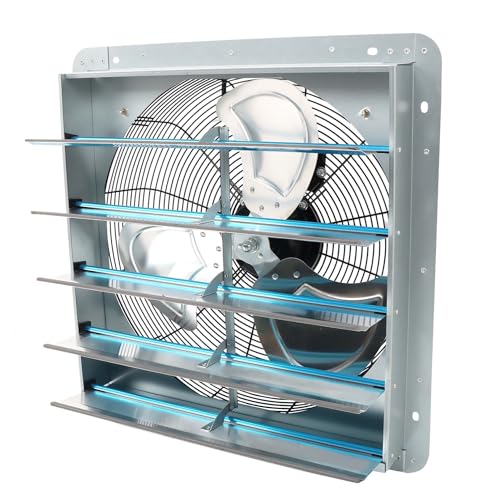 16 Inch Shutter Exhaust Fan, Exhaust Fan Wall Mounted, Suitable for Factories, Basements, Warehouses, Chicken Coops, Car Parks - size: 16 Inch
