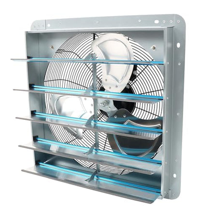 16 Inch Shutter Exhaust Fan, Exhaust Fan Wall Mounted, Suitable for Factories, Basements, Warehouses, Chicken Coops, Car Parks - size: 16 Inch