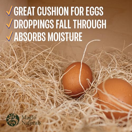 MagJo Aspen Nesting Pads for Chicken Coops - USA Grown Aspen Excelsior Nest Box Liners 13x13-80 Pack - size: 80 PACK