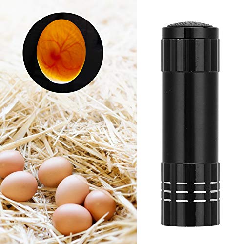 Egg Candler, Cool Light Portable Egg Candling Lamp with High Intensity Light for Chicken, Goose, Duck, Eggs, Incubation Learning (Red) (Blue (0.6mm Thickness)) (Black)