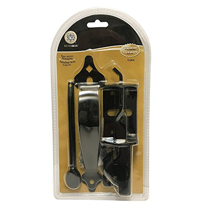 Nuvo Iron Black Galvanized Steel 6" Thumb Latch - Gate Hardware