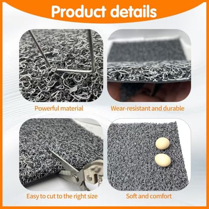 Chicken Nesting Box Pads | 4PC Washable Nesting Mats (12"x12") - Durable Plastic Coop Liners, Odor-Proof Chicken Bedding for Indoor/Outdoor Laying Boxes (4pack-Gray) - size: 4pack-Gray