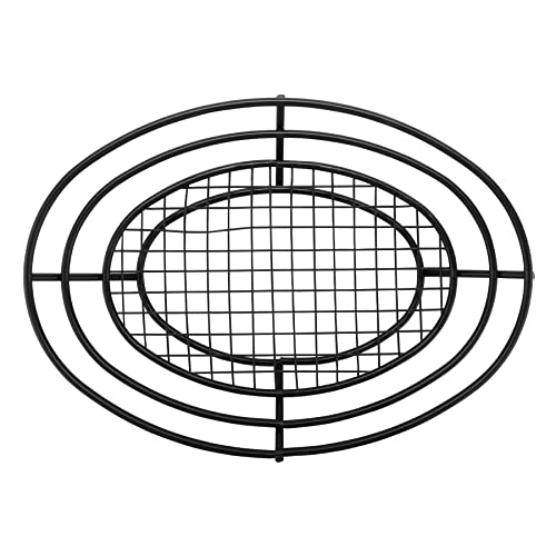 G.E.T. 4-38814 Black Oval Metal Wire Basket Iron Powder Coated Wire Baskets Collection - color: Black, size: 11" x 8", style: Modern