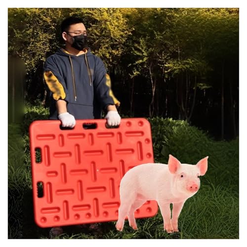 JYHHCYS Sorting Panel for Livestock Red, Pig Sorting Board for Control and Maneuverability, Animal Guide Panel with Groove Design for Pig/Cattle/Sheep/Goats(38.1x29.9in/97x76 cm) - size: 38.1x29.9in/97x76 cm