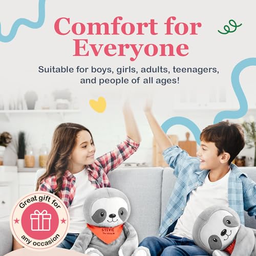 Lilly's Love Weighted Stuffed Animals for Adults & Kids — 5lb Calming Sloth Plush for Anxiety, ADHD & Sensory | Machine Washable Weighted Stuffed Animal w/Removable Insert | Stevie The Sloth - color: Sloth 5lb