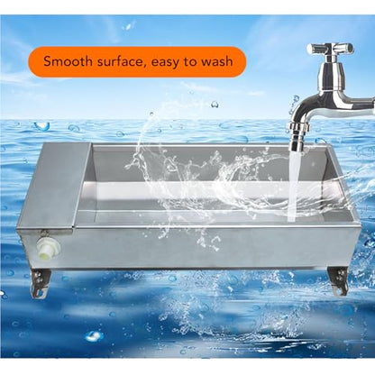 Automatic Livestock Water Trough | 5 - Gallon Large Capacity Auto - Filling Bowl | Stainless Steel Waterer for Chickens/Ducks/Cows | Rustproof Farm Watering System