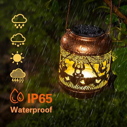 Sloth Solar Lanterns Outdoor Waterproof,Hanging Solar Lights Sloth Gifts for Women Men Metal LED Decorative Light for Yard,Patio,Lawn,Tabletop,Pathway,Landscape,Garden Decor - style: Sloth