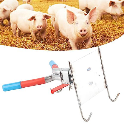 Piglet Castration Frame, Pig Castration Rack,Double Hook Suspension Galvanized Steel Piglet Castration Tool