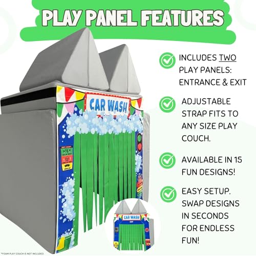 Couch Swag Play Panel for Childrens Foam Sofa Kids Couch (Car Wash) - style: Car Wash