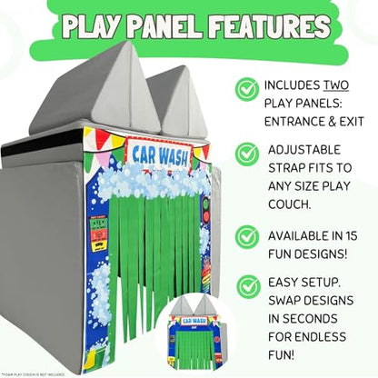 Couch Swag Play Panel for Childrens Foam Sofa Kids Couch (Car Wash) - style: Car Wash