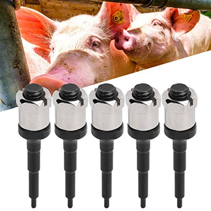 5Pcs Ear Tag Needle Pin, Stainless Steel Livestock Ear Tagger, Ear Tag Applicator Pliers for Livestock Cow Pig Cattle
