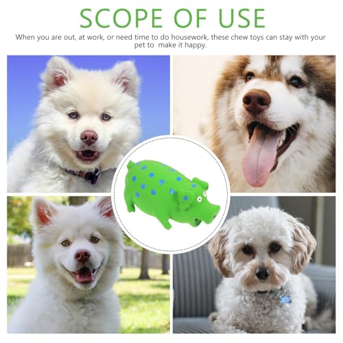 balacoo Dog Chew Toy with Grunting Sound Interactive Pig Molar Plaything Bite Resistant Pet Chew Toy for Dental Health Training 7.08X3.54X1.57In