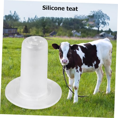 Abaodam 1Set Vertical Lamb Feeding Bottle with Silicone Nipples Durable Feeding Supplies for Farmers Suitable for Sheep Pigs Horses and More Capacity High Temperature