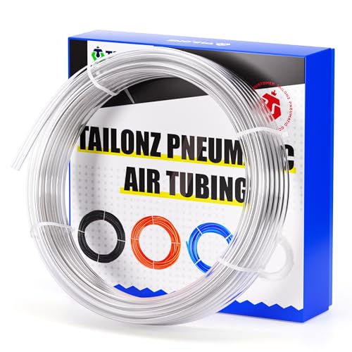 TAILONZ PNEUMATIC Clear 1/2 Inch OD 10 Meters PU Air Tube Pipe Hose Pu Air Hose for Air Line Tubing or Fluid Transfer Tubing - color: Clear-PU, size: 1/2'' OD/32.8ft/10m