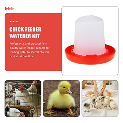 IMIKEYA 1 Set Quail Feeder Chick Feeder Quail Waterer Small Chick Feeder Poultry Chicken Water Jar Poultry Water Bucket Automatic Poultry Water Feeder Poultry Feeding Equipment Feeding Cup