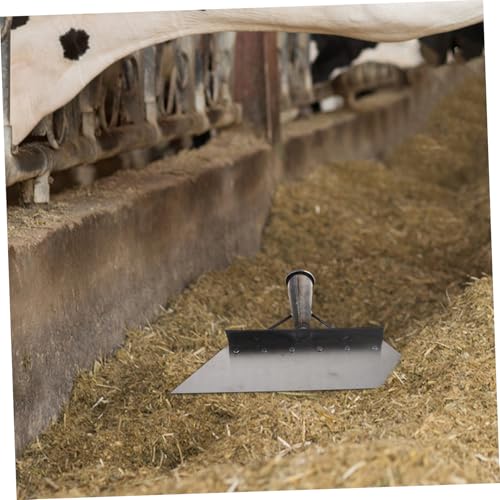 Manganese Steel Livestock Manure Scraper Shovel 32cm for Farm Cleaning, Heavy Duty Metal Excrement Removal Tool for Barns and Pasture Maintenance
