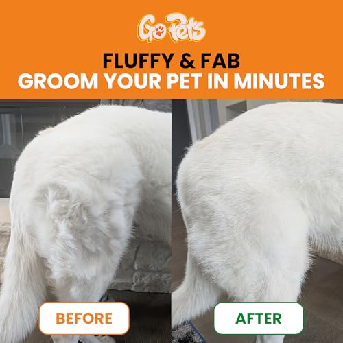 GoPets 2-in-1 Dematting Comb for Dogs, Pet Grooming Rake, Double-Sided Dog Brush for Shedding, Deshedding Brush for Cats, Undercoat Mat Dematting Tool for Long Haired Cats, Grooming Matting Hair - style: 2-Sided Dematting Comb