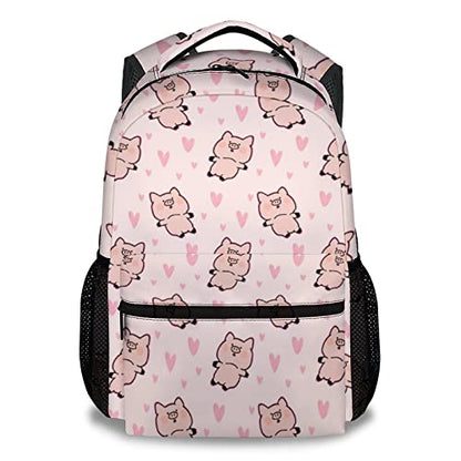 Pig Backpack Gifts, 16 Inch Cute Pig Bookbag Durable, Lightweight, Large Capacity, Funny Animal Backpack for School - color: Style-2