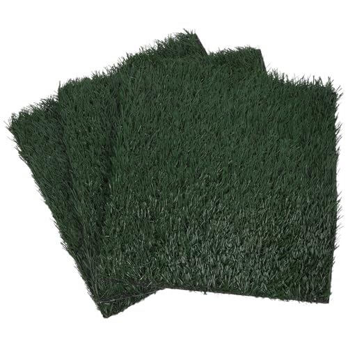 Happyyami 3pcs Washable Chicken Nesting Pads Artificial Grass Nest Box Liners for Coop Bedding Reusable Easy to Clean Comfortable for Hens to Lay Eggs