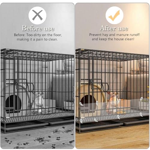 Pet Cage Liner Protection, Rabbit Cage Plastic Panels, 12 PCS Cage Urine Guard for Rabbit, Guinea Pig, Hamster, Hedgehog, Chinchilla, Ferret, Bunny - Transparent, 11.8"x5.9" - size: 12PCS,11.8"x5.9"