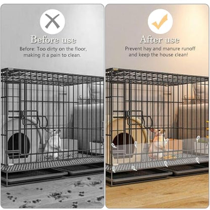 Pet Cage Liner Protection, Rabbit Cage Plastic Panels, 12 PCS Cage Urine Guard for Rabbit, Guinea Pig, Hamster, Hedgehog, Chinchilla, Ferret, Bunny - Transparent, 11.8"x5.9" - size: 12PCS,11.8"x5.9"