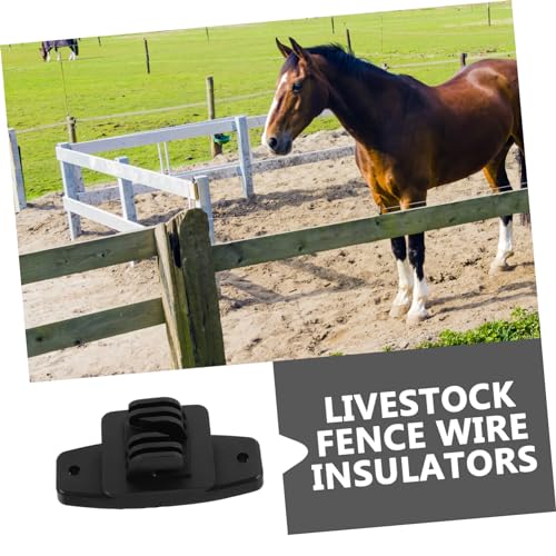 POPETPOP 50Pcs Fencing Insulators for Electric Fence Durable Portable Post Insulators for Livestock Safety High Strength Excellent Insulation Farm Accessorieshh