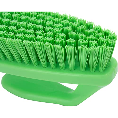 SPARTA Scrub Brush with Iron Shaped Handle and Stiff Bristles, Heavy Duty Scrubber Brush for Kitchen, Bathroom, Shower, Tile, Sink, Carpet and Bakepans, Polypropylene, 6 Inches, Lime, (Pack of 6) - color: Lime, size: 6 Inches (Pack of 6)