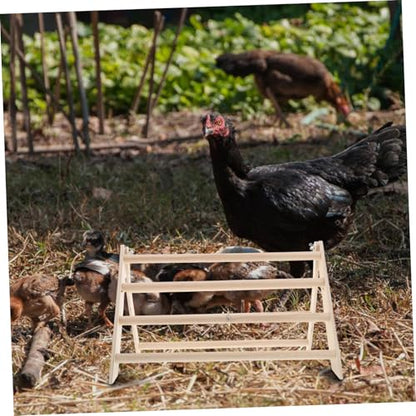 DECHOUS Wood Chicken Perch Stand Natural Wood Roosting Bar for Chicks Poultry Coop Accessories Climbing Ramp for Chick Enrichment