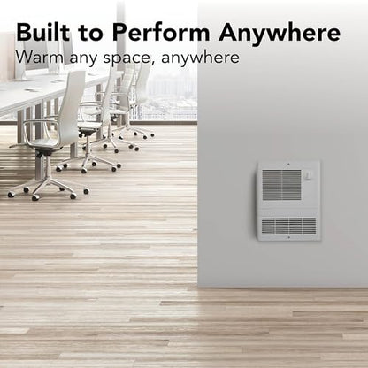 Broan-NuTone 9815WH High Capacity Wall Heater with Built-In Adjustable Thermostat, 1500W, 120/240V, White - style: 1500W