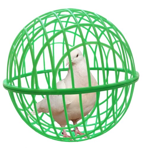 7.8" Ball-Shaped Movable Pigeon Chick Coop, Little Rabbit Duck Guinea Pig Safe Walking Net,Preventing Dog Bites, Predation by Eagles Wolves Cats Eagles, Pet Safety Cage - color: Green