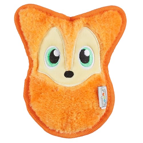 Outward Hound Durablez Minis – Squeaky Plush Dog Toy, No Stuffing for Less Mess, Interactive & Tough, Jumbo Squeaker, Puppies & Small Dogs, Fox, 6.3" - color: Fox, size: X-Small