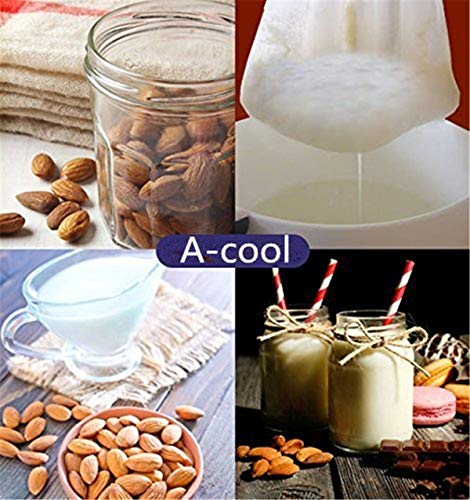 Premium Fine Mesh Food Grade Nut Milk Bag for Almond Milk/Soy Milk - Fine Mesh Nylon Cheesecloth & Cold Brew Coffee Filter, 9" x 12" (1, 300 Mesh)
