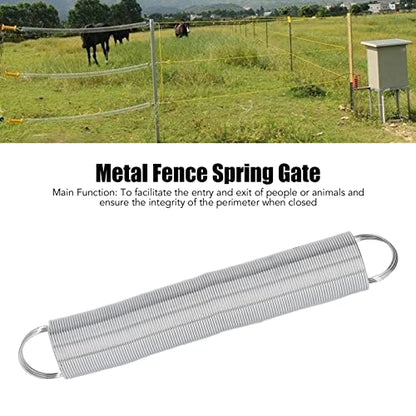 2 Pieces Extension Spring, Electric Fence Gates Stainless Steel 16 Feet Fence Spring Gate Closer for Livestock Pastures ﻿