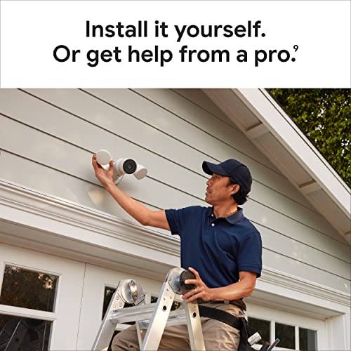 Google Nest Cam with Floodlight - Outdoor Camera - Floodlight Security Camera, White, 1 Count (Pack of 1) | Outdoor camera, camera with customizable floodlight, 1080 HDR video, night vision, 180° motion detection, Google Home app - size: 1 Count (Pack of
